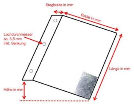 Rampe aus Alu-Riffelblech in 5,0 x 6,5 mm nach Maß